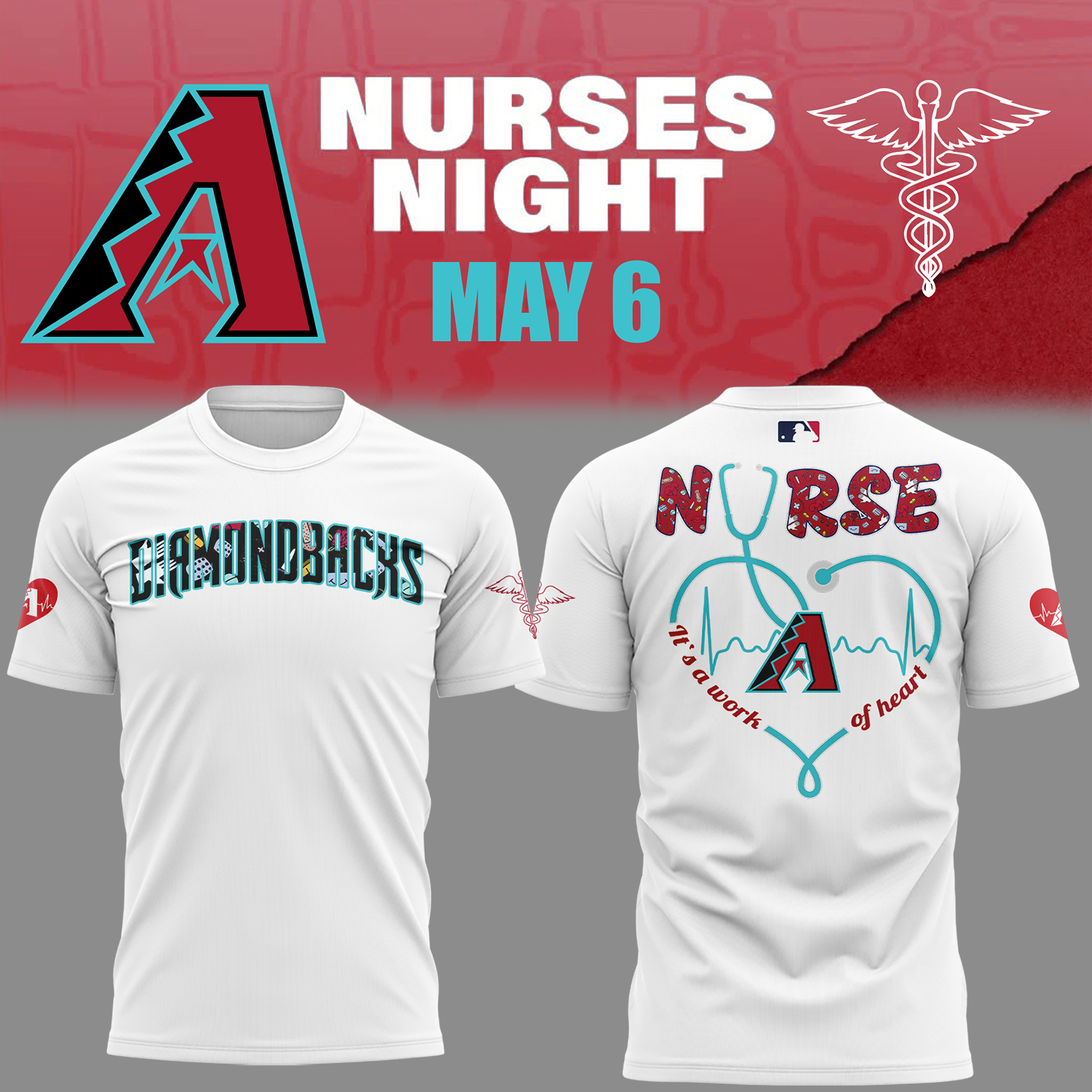 Arizona Diamondbacks Nurses Night T-Shirt Baseball Oregontrailrvpk Shirt