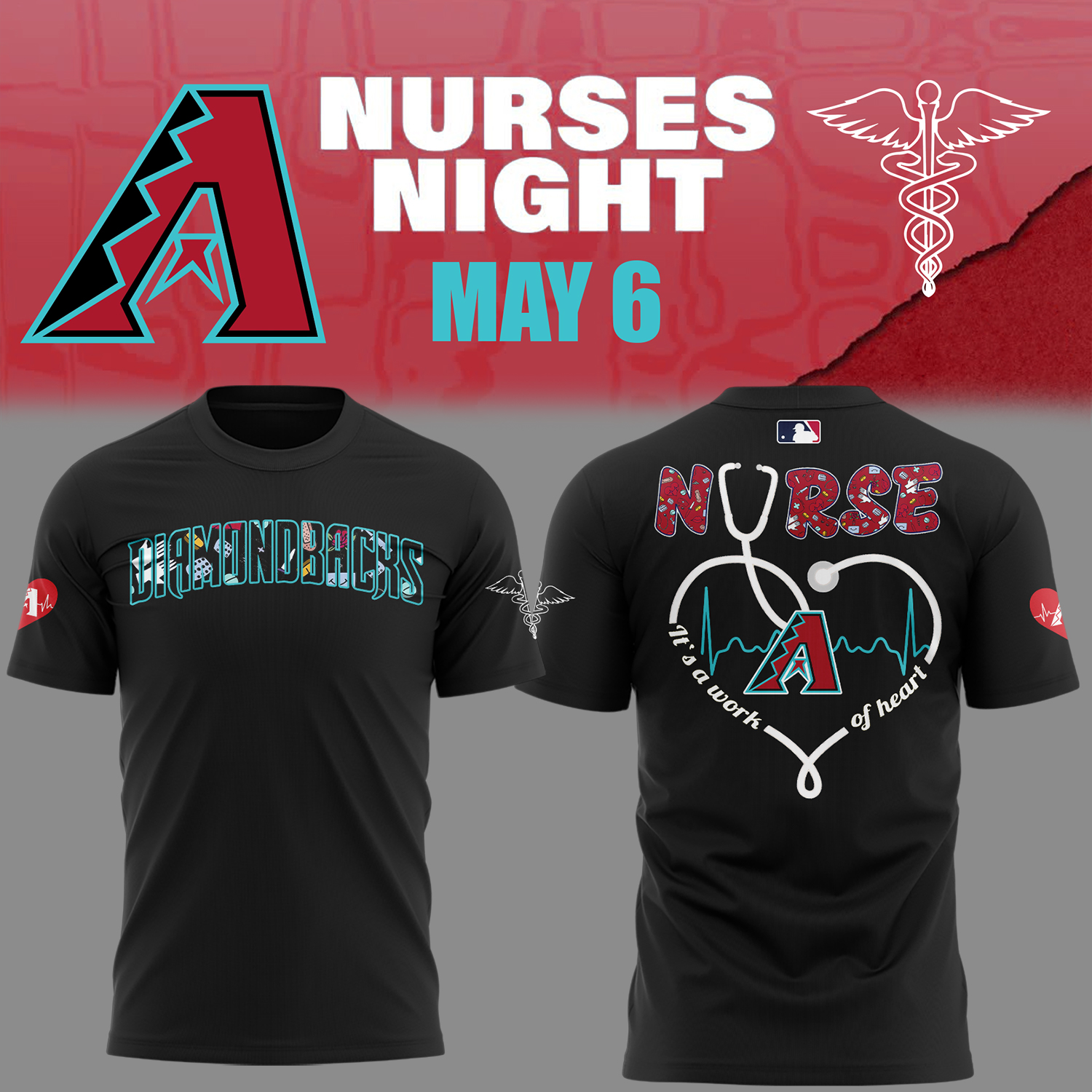 Arizona Diamondbacks Nurses Night T-Shirt Unique Baseball Gifts Oregontrailrvpk Shirt