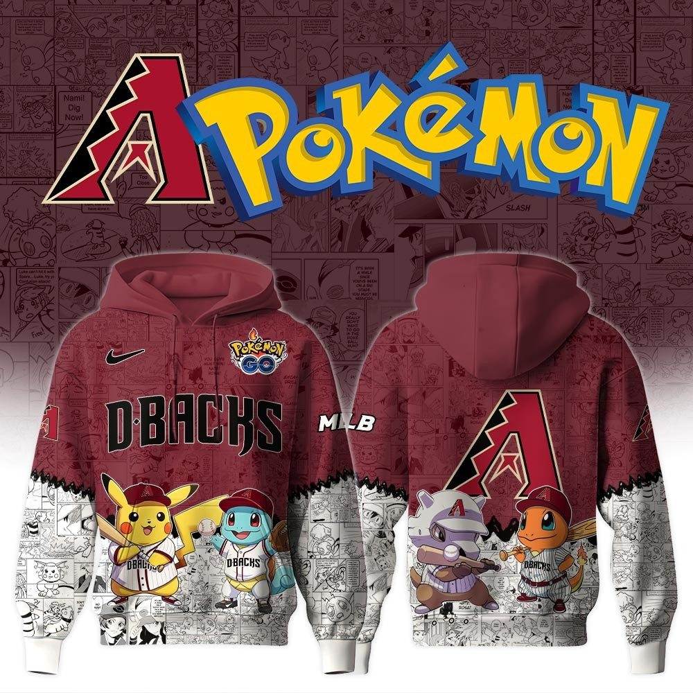 Arizona Diamondbacks X Pok mon Go Hoodie MLB Merch Best Fans