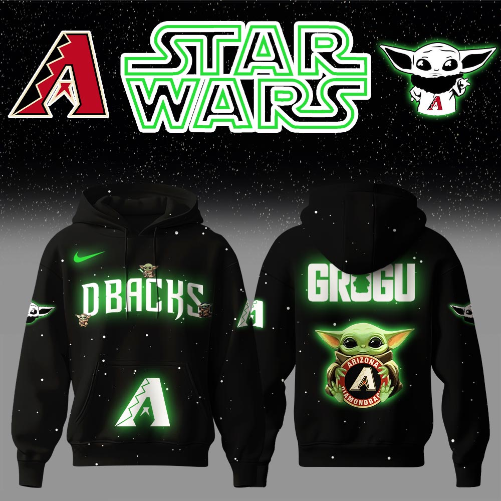 Arizona Diamondbacks x Stars Wars Baby Yoda Game Night Hoodie Baseball
