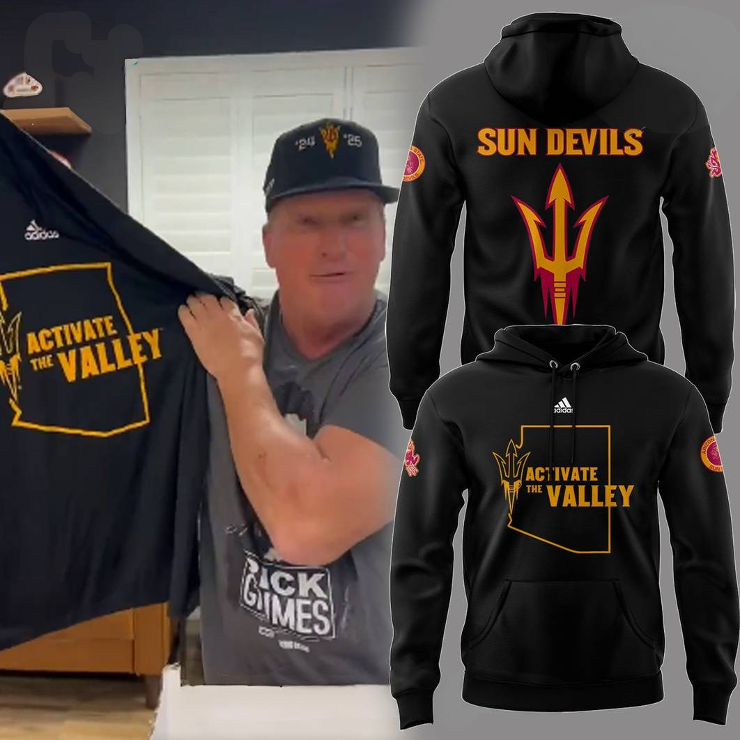 Arizona State Sun Devils Activate the Valley Black Hoodie Gifts For Football Fan