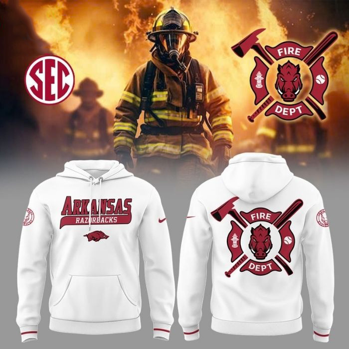 Arkansas Baseball x Firefighter Appreciation Hoodie