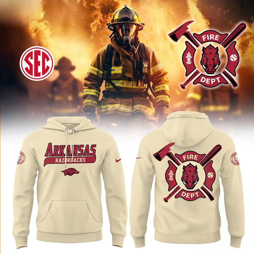Arkansas Razorback x Firefighter Appreciation Night Hoodie Presents For Football Fans