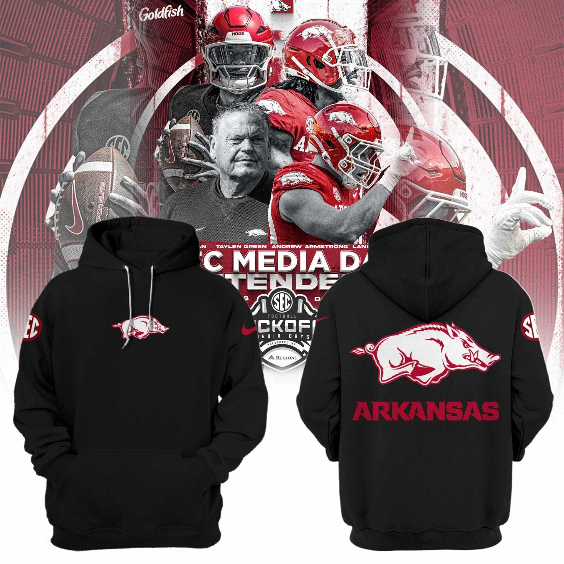 Arkansas Razorbacks Hoodie Arkansas Black Hoodie Presents For Football Fans