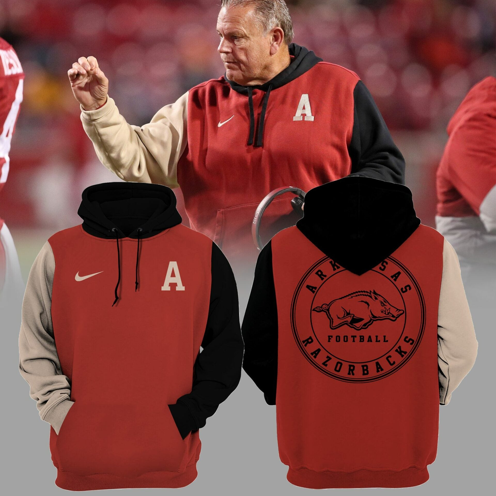Arkansas Razorbacks Hoodie Arkansas Coach Sam Pittman Hoodie Best
