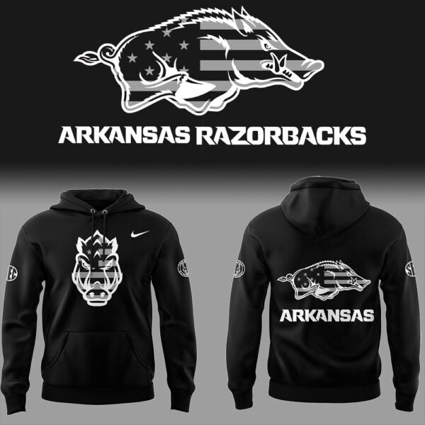 Arkansas Razorbacks US Flag NCAA Hoodie Basketball