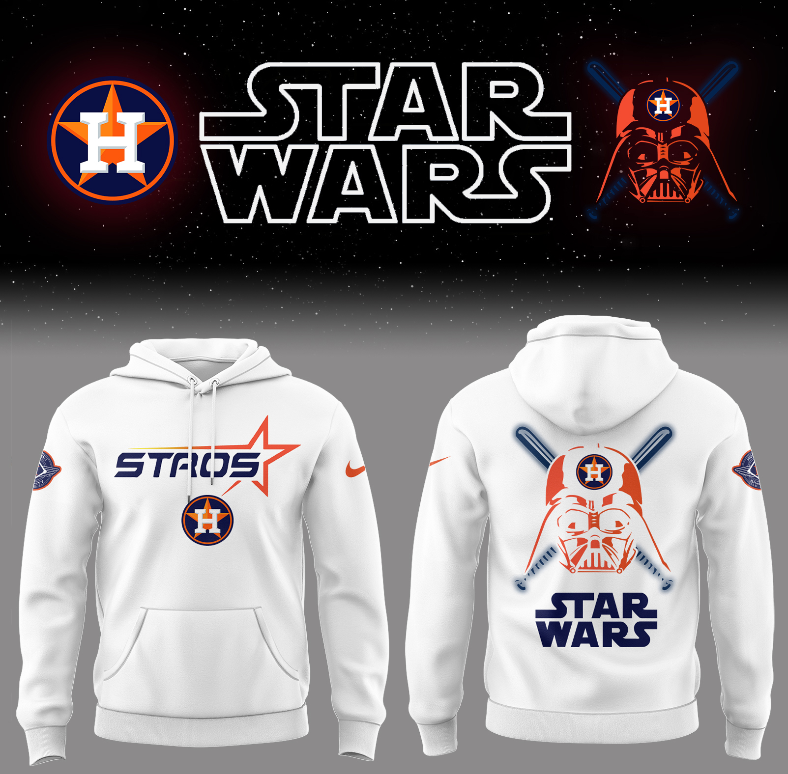 Astros Baseball 2025 Astros x Star Wars 2025 Hoodie Best Baseball Gifts Ideas