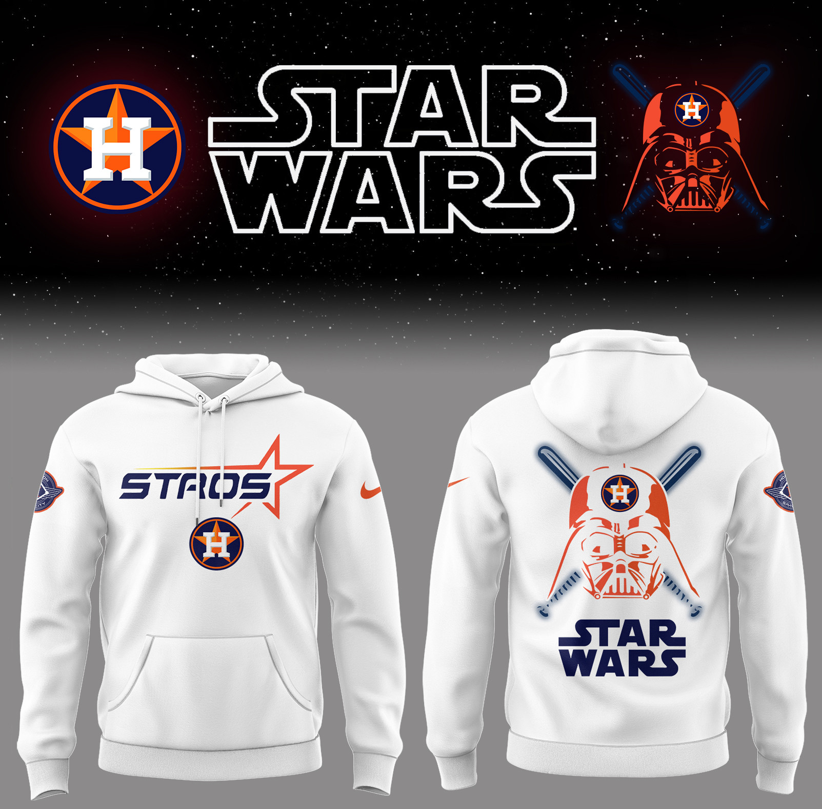 Astros Baseball 2025 Astros x Star Wars 2025 Hoodie