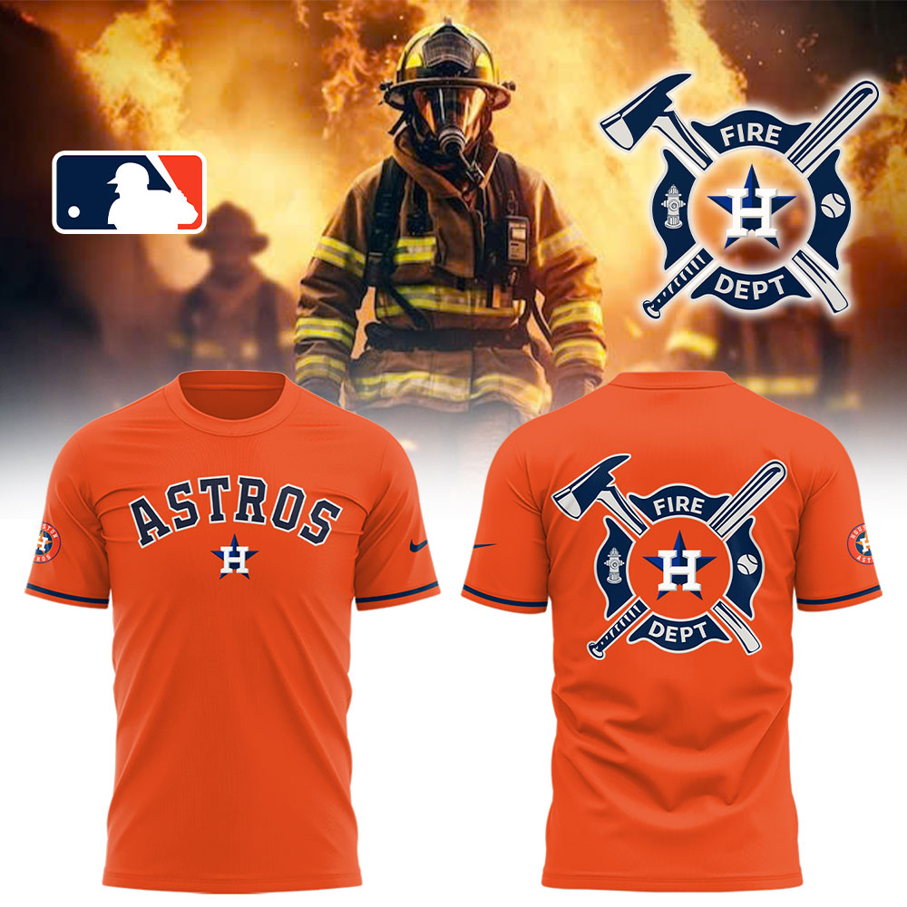 Astros x Firefighter Appreciation Night T-Shirt Baseball Mom Gifts Oregontrailrvpk Shirt