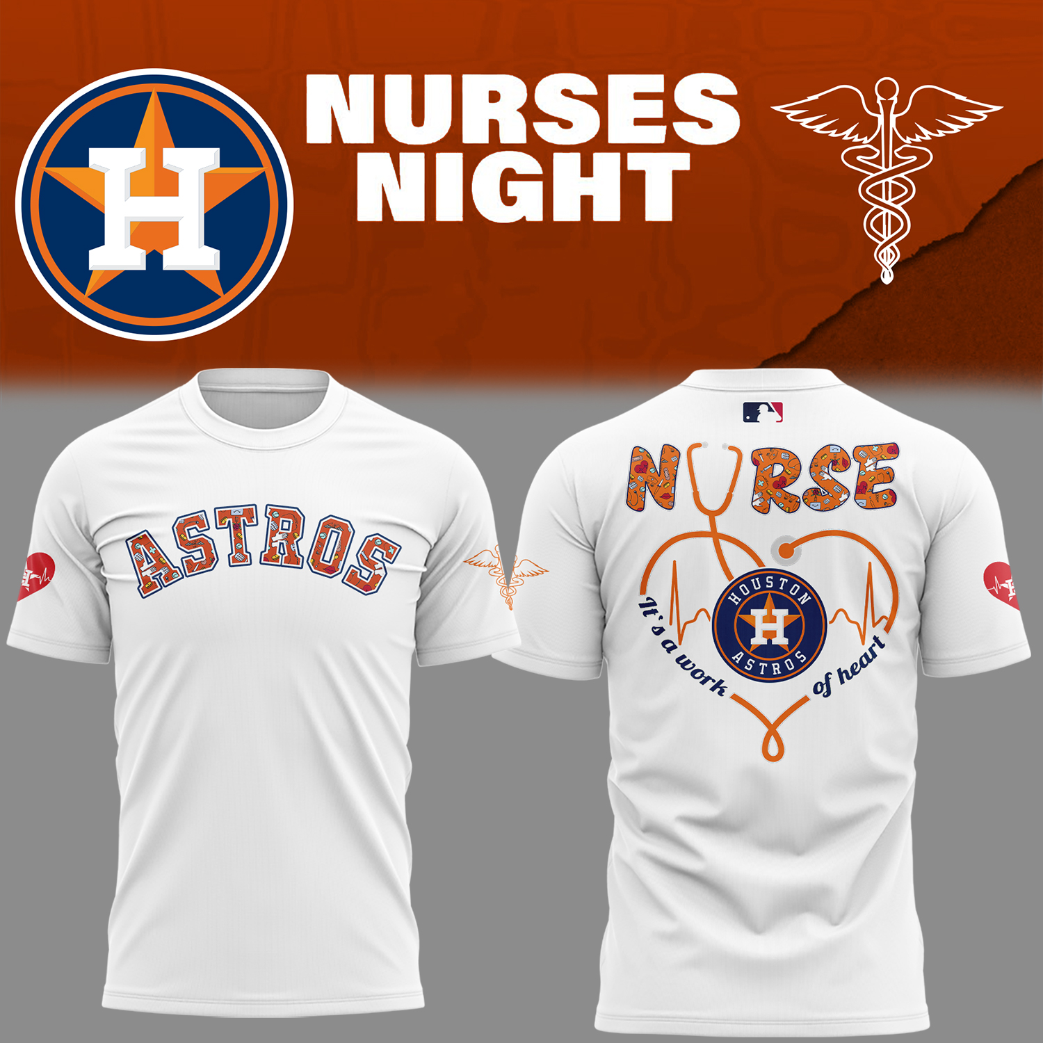Astros x Nurses Appreciation Night T-Shirt For Baseball Players Baseball Coach Gift Ideas Oregontrailrvpk Shirt