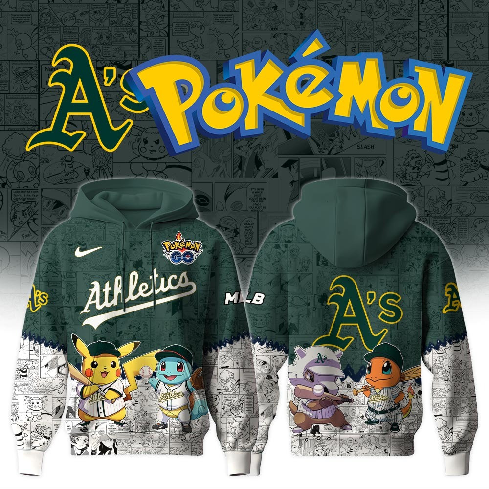 Athletics X Pok mon Go Hoodie MLB Merch Best Fans For Him Her