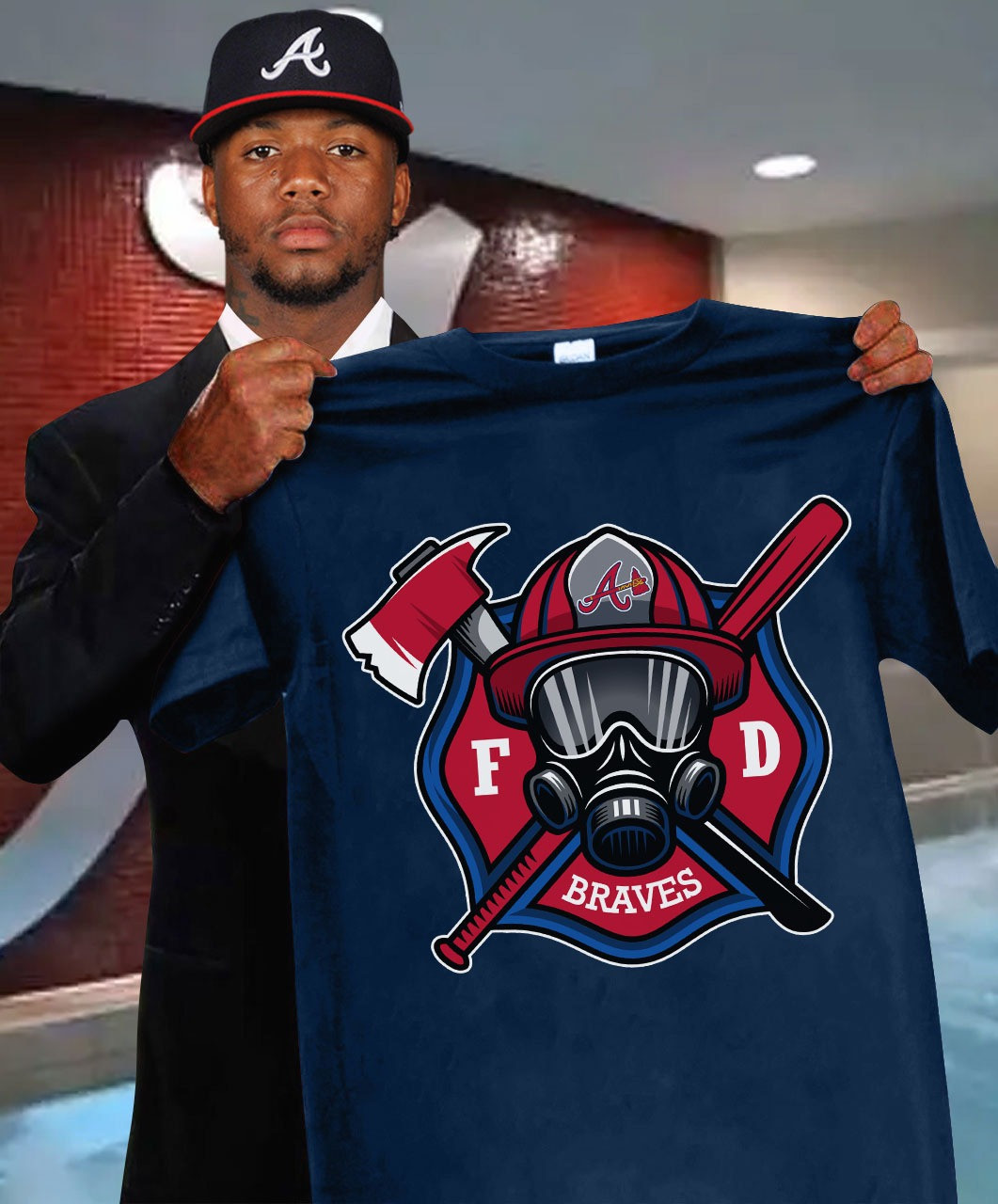 Atlanta Braves Firefighter Fire Dept Shirt Honor Firefighter Night Baseball Oregontrailrvpk Shirt