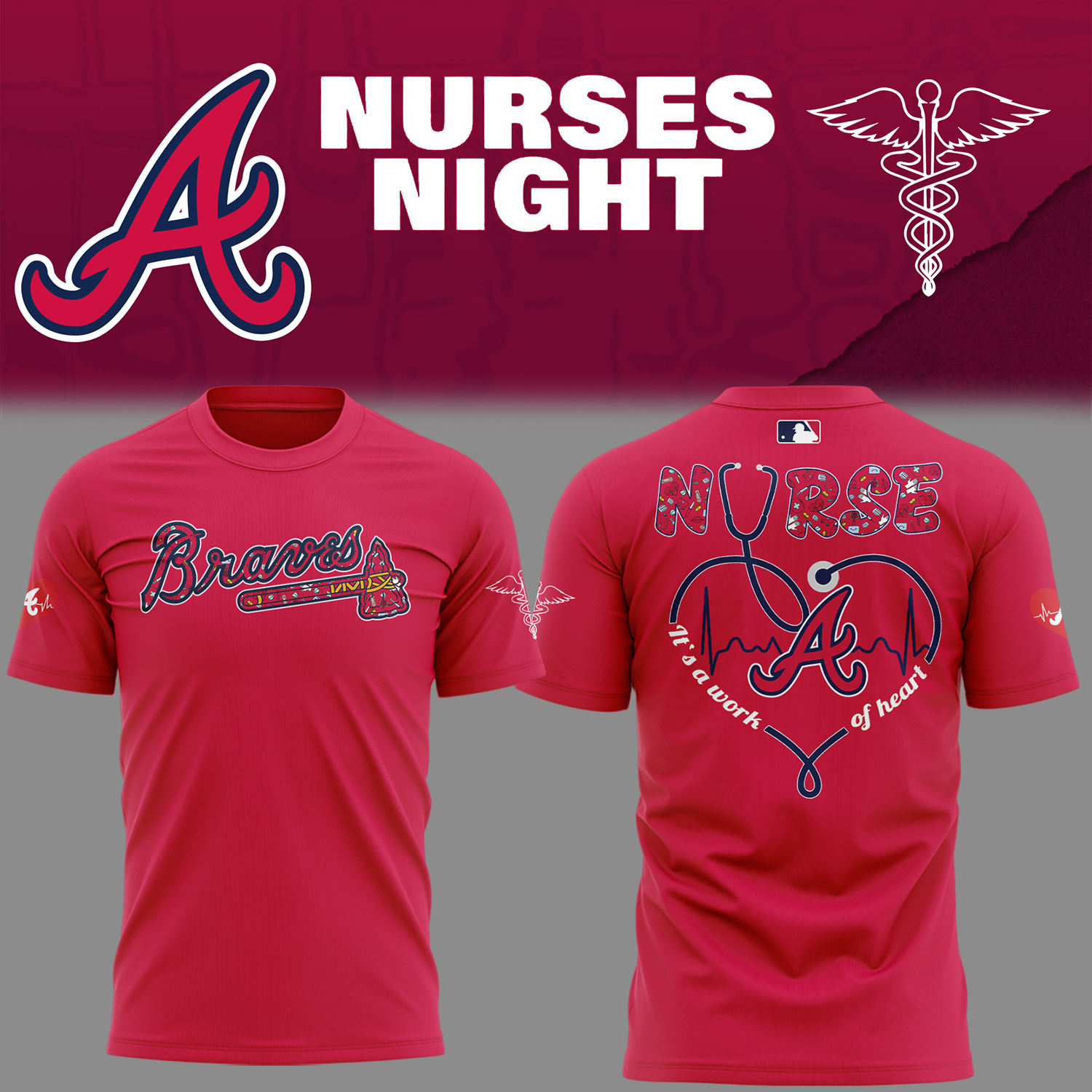 Atlanta Braves Nurses Night T-Shirt Unique Baseball Gifts Oregontrailrvpk Shirt