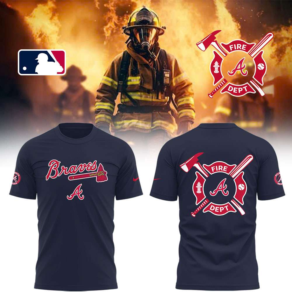 Atlanta Braves x Firefighter Appreciation Night T-Shirt Oregontrailrvpk Shirt