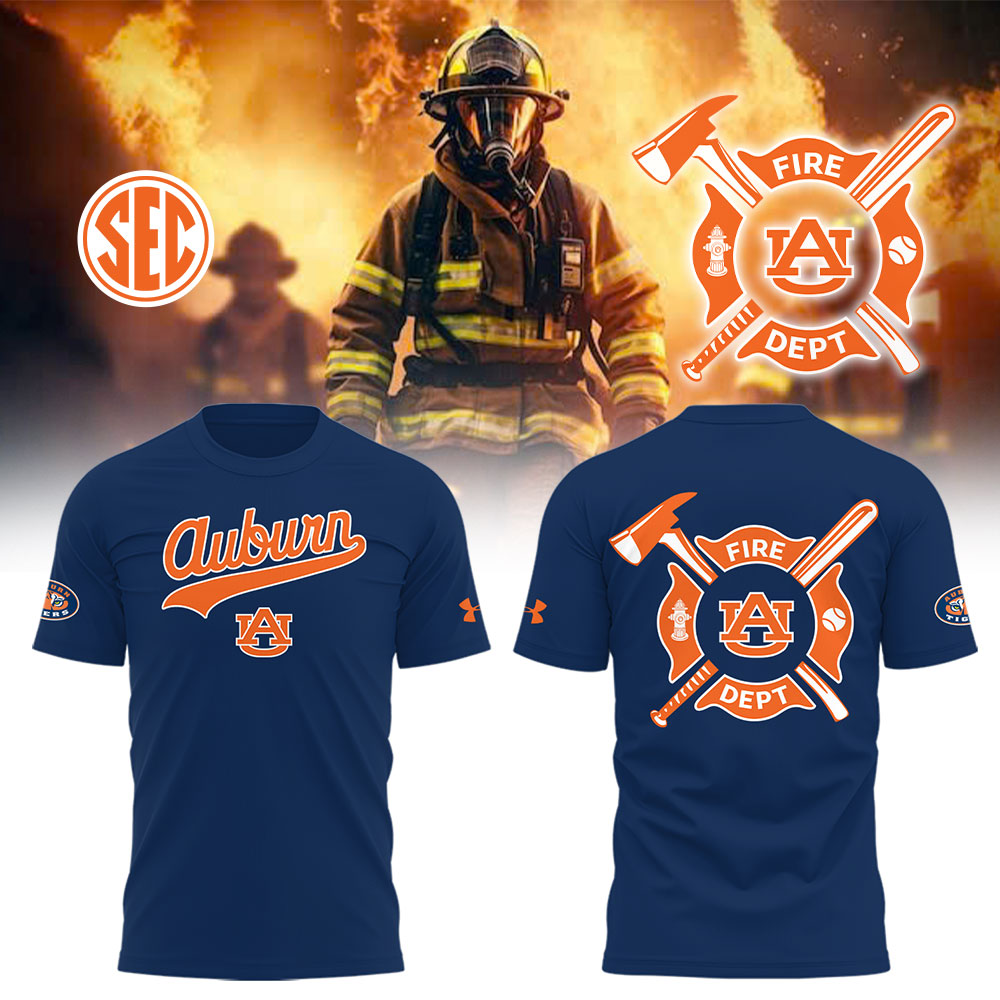 Auburn Baseball x Firefighter Appreciation Night T-Shirt Gift For Baseball Lover Oregontrailrvpk Shirt