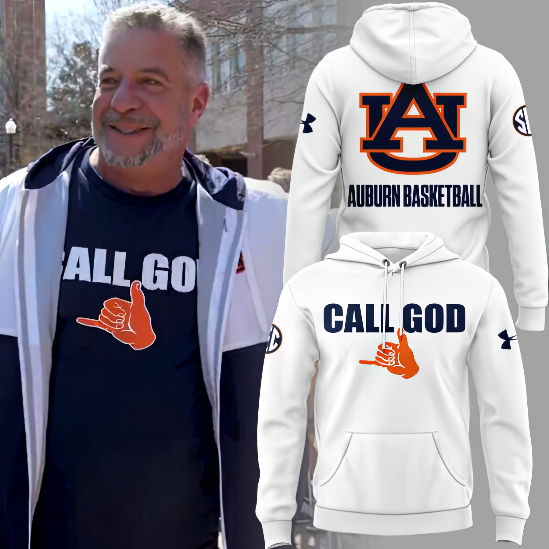 Auburn Basketball CALL GOD Hoodie Baseball Team Gift Ideas