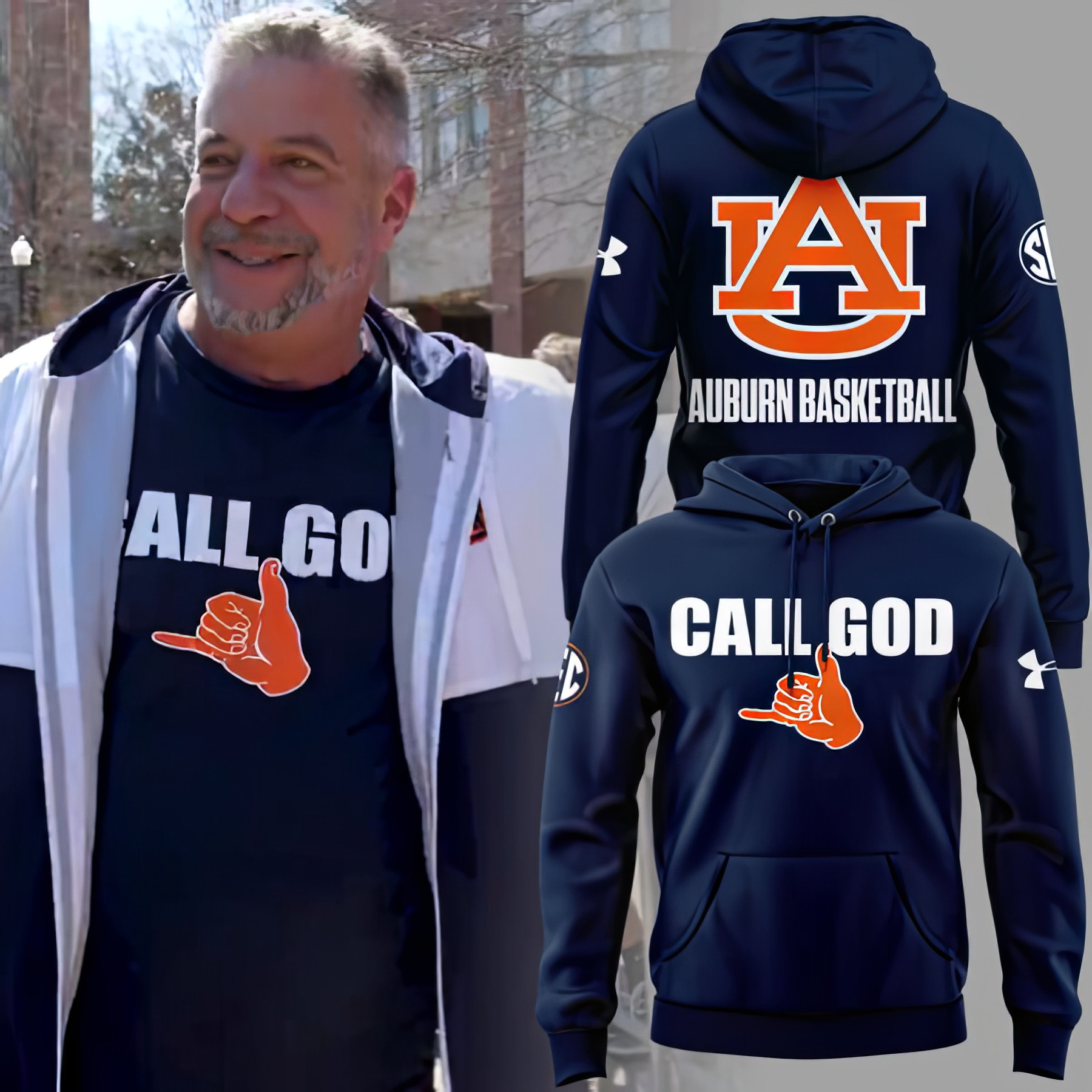 Auburn Basketball CALL GOD Hoodie Best