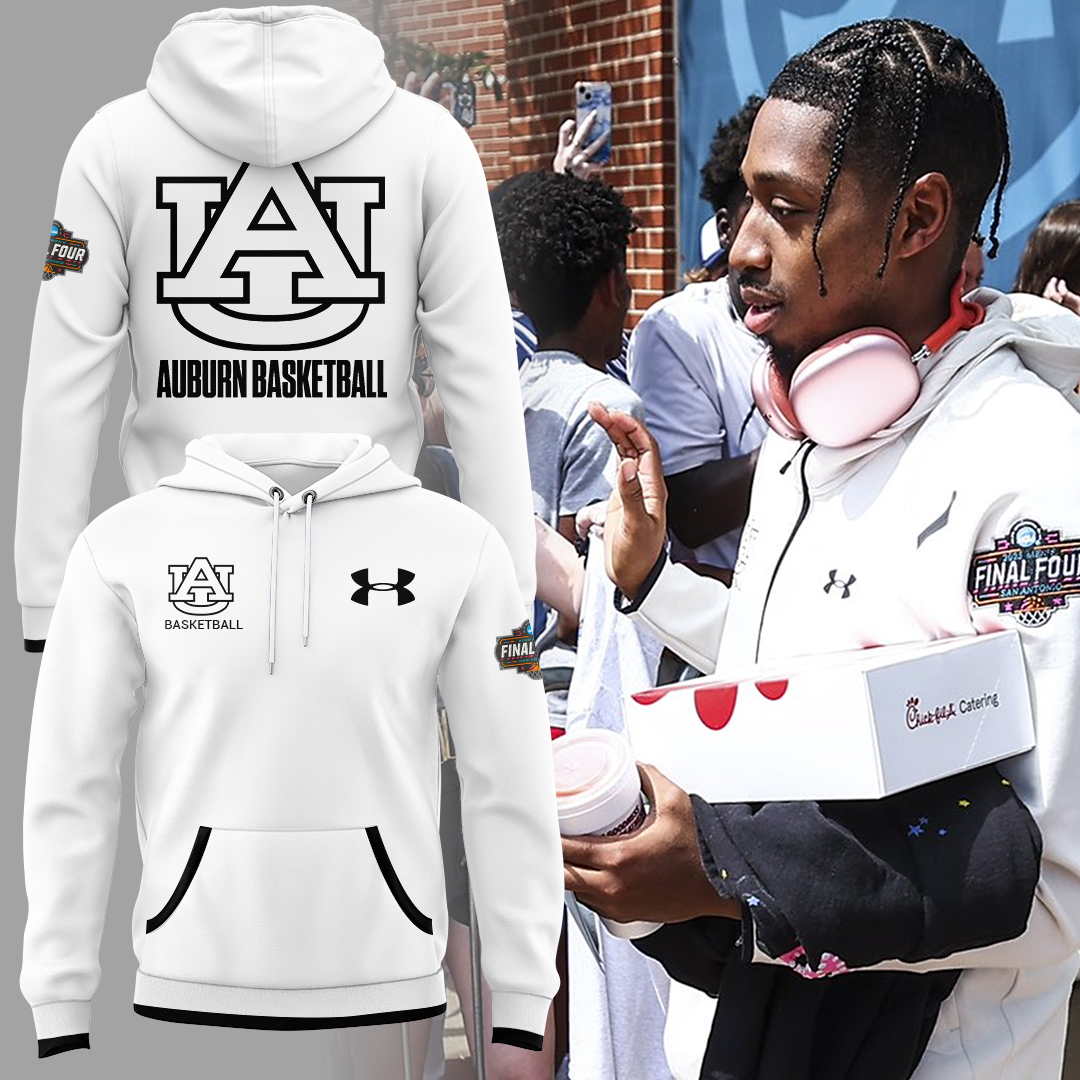 Auburn Basketball Final Four White Hoodie Basketball Coaches Gifts