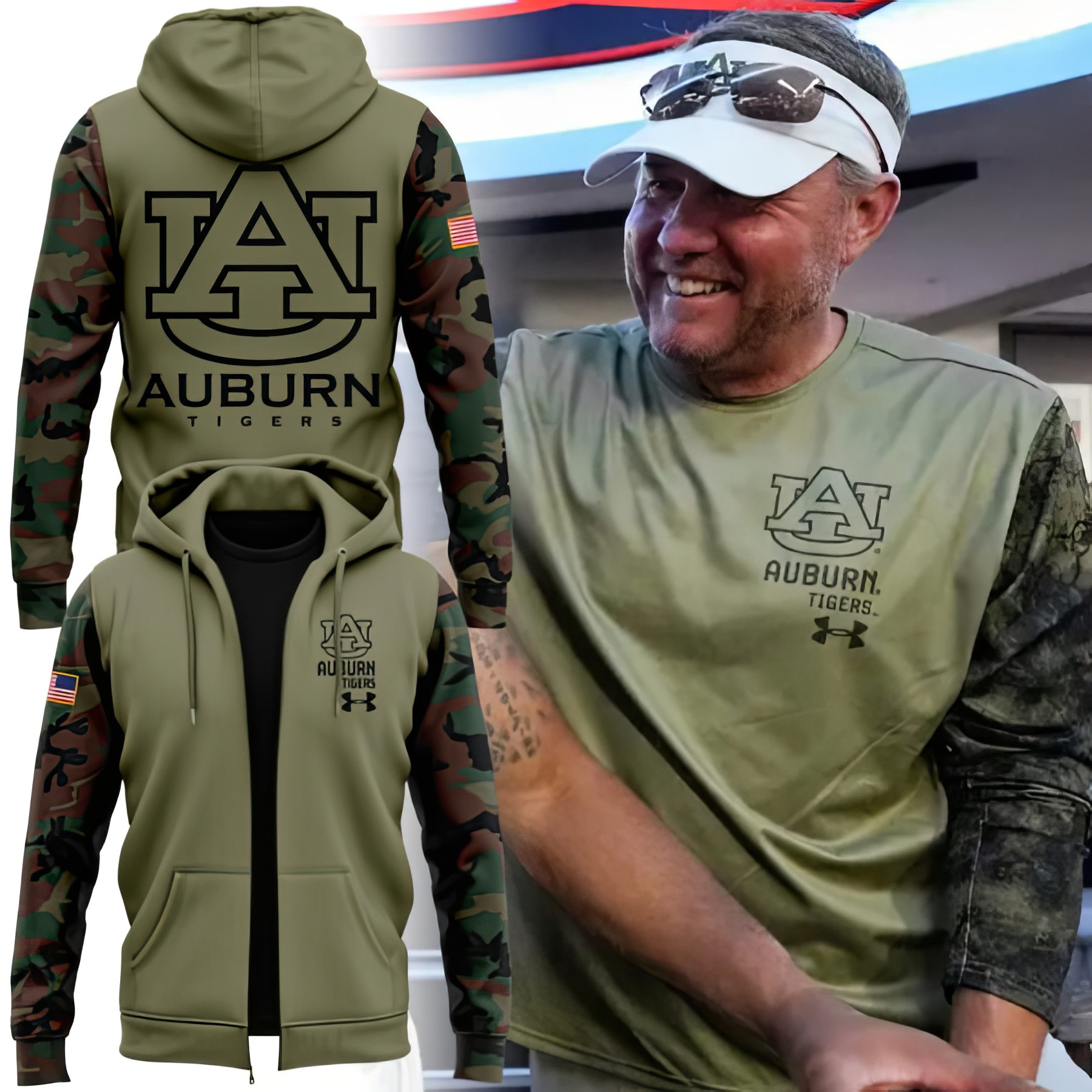 Auburn Basketball Veteran Zip Hoodie Presents For Basketball Fans