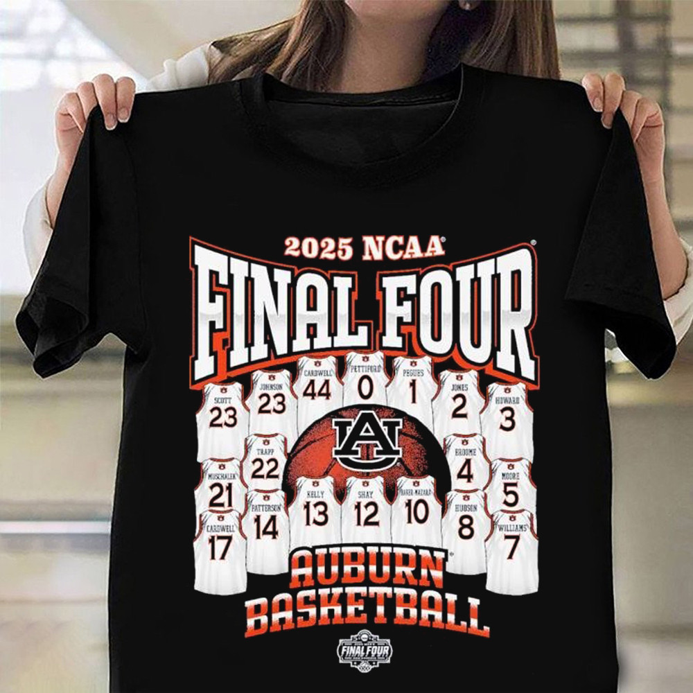 Auburn Tigers 2025 NCAA Men's Basketball Final Four Jersey Madness T-Shirt Gift For Him Oregontrailrvpk Shirt