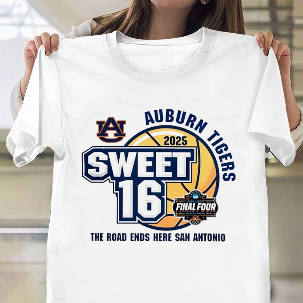 Auburn Tigers 2025 NCAA Men's Basketball Sweet 16 Final Four Shirt Gift For Basketball Lover Oregontrailrvpk Shirt