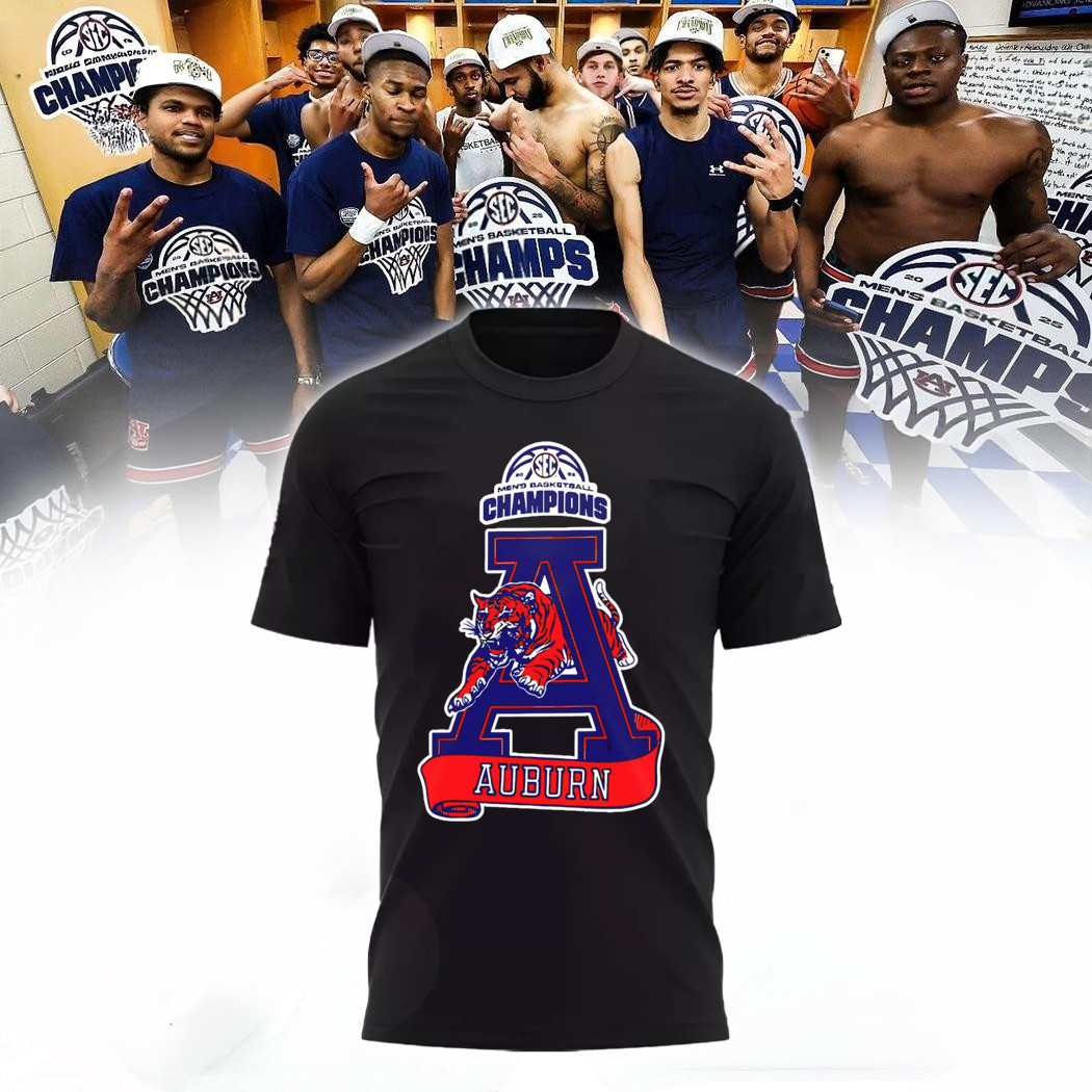 Auburn Tigers 2025 SEC Men's Basketball Regular Season Champions Shirt Oregontrailrvpk Shirt