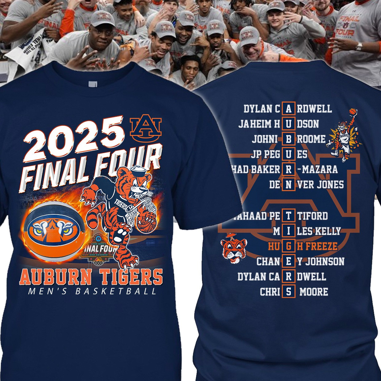 Auburn Tigers Final Four T-Shirt 2025 NCAA Men's Basketball March Madness Fan Great Gifts Oregontrailrvpk Shirt