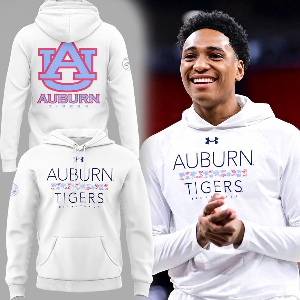 Auburn Tigers Men's Basketball Hoodie Best Gifts For Basketball Fans