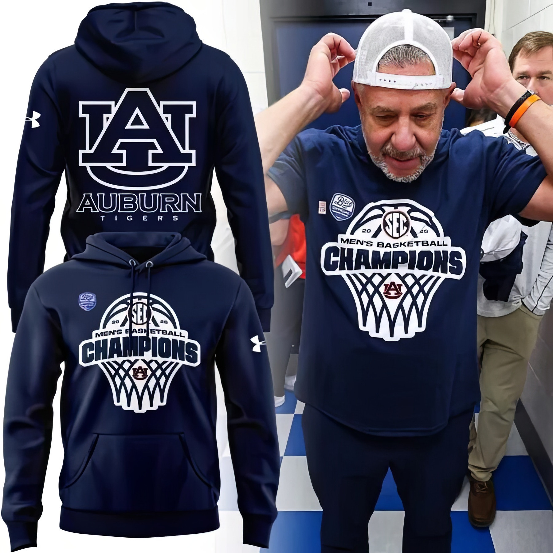 Auburn Tigers Men's Basketball SEC Champions Hoodie 2025 Auburn Championship Best