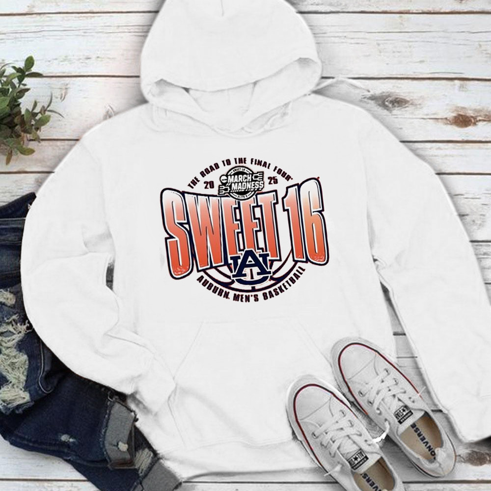 Auburn Tigers Men's Basketball The Road To The Final Four 2025 Sweet 16 Hoodie Men's Gifts