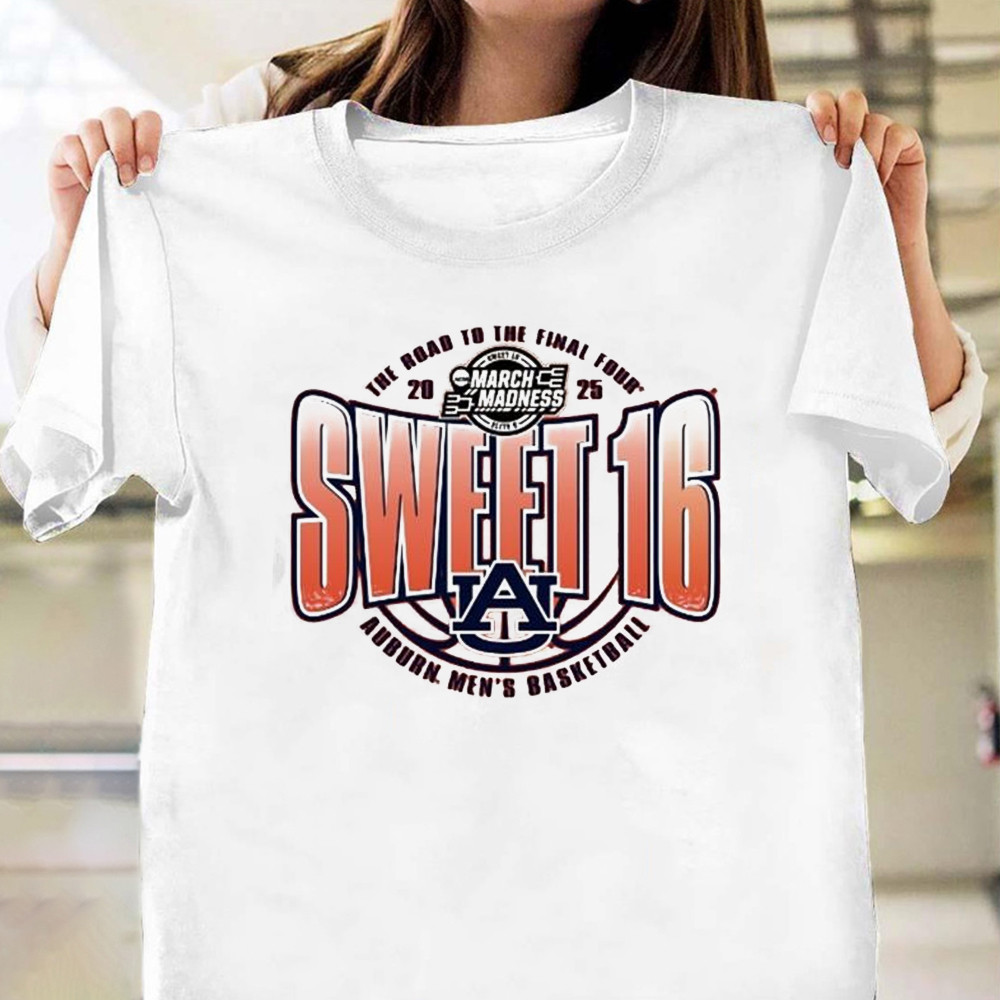 Auburn Tigers Men's Basketball The Road To The Final Four 2025 Sweet 16 Shirt Men's Gifts Oregontrailrvpk Shirt