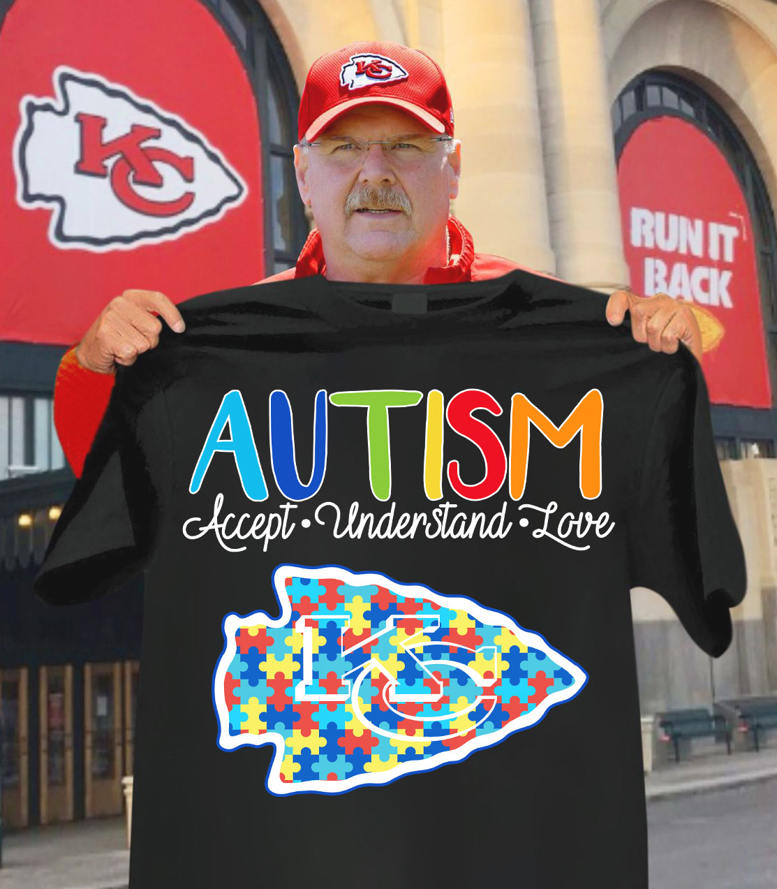 Autism Accept Understand Love Kansas City Chiefs T-Shirt Football Oregontrailrvpk Shirt