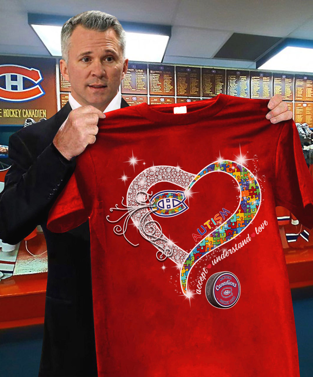 Autism Accept Understand Love Montreal Canadiens T-Shirt For Hockey Fans Oregontrailrvpk Shirt