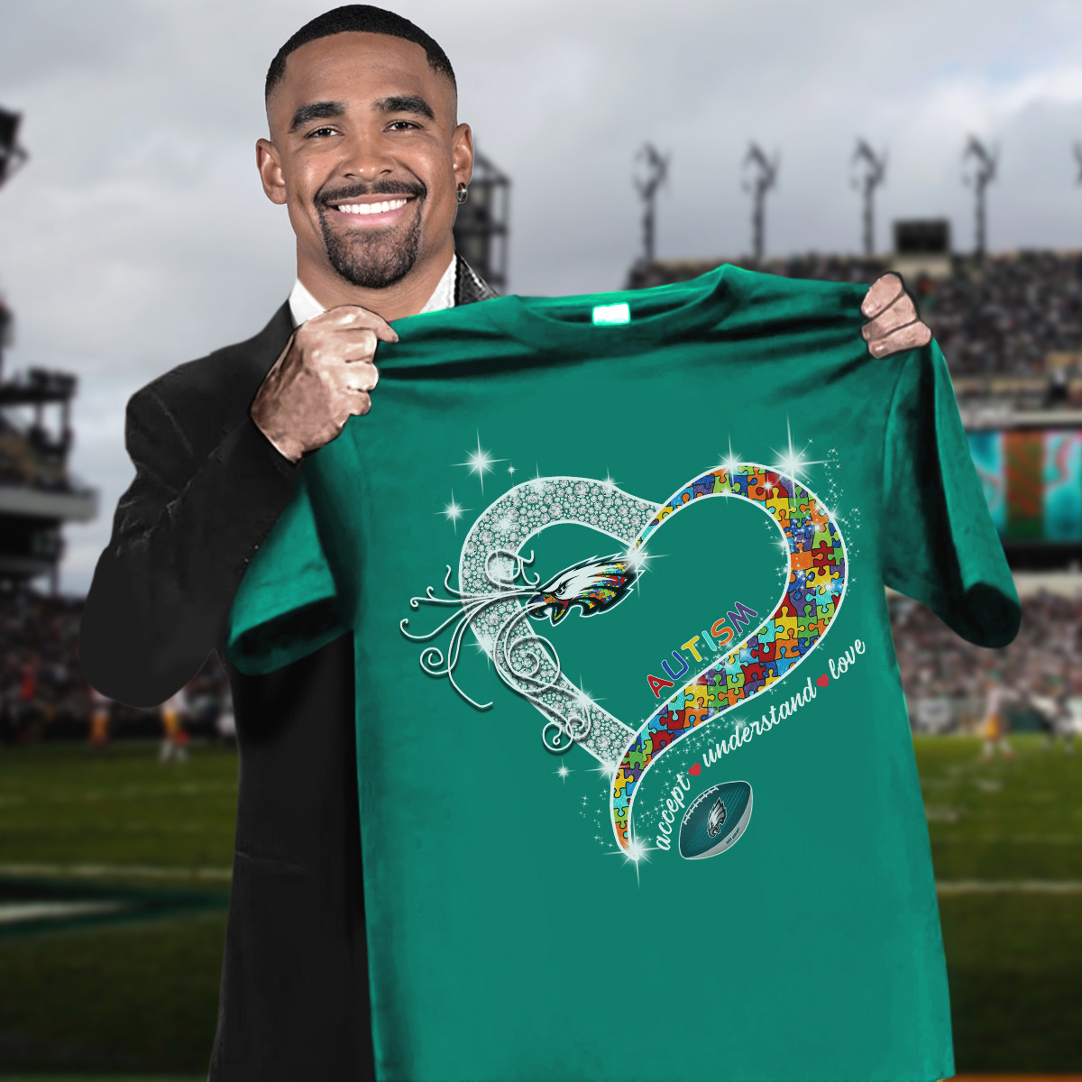 Autism Accept Understand Love Philadelphia Eagles T-Shirt Unique Gifts For Football Lovers Oregontrailrvpk Shirt