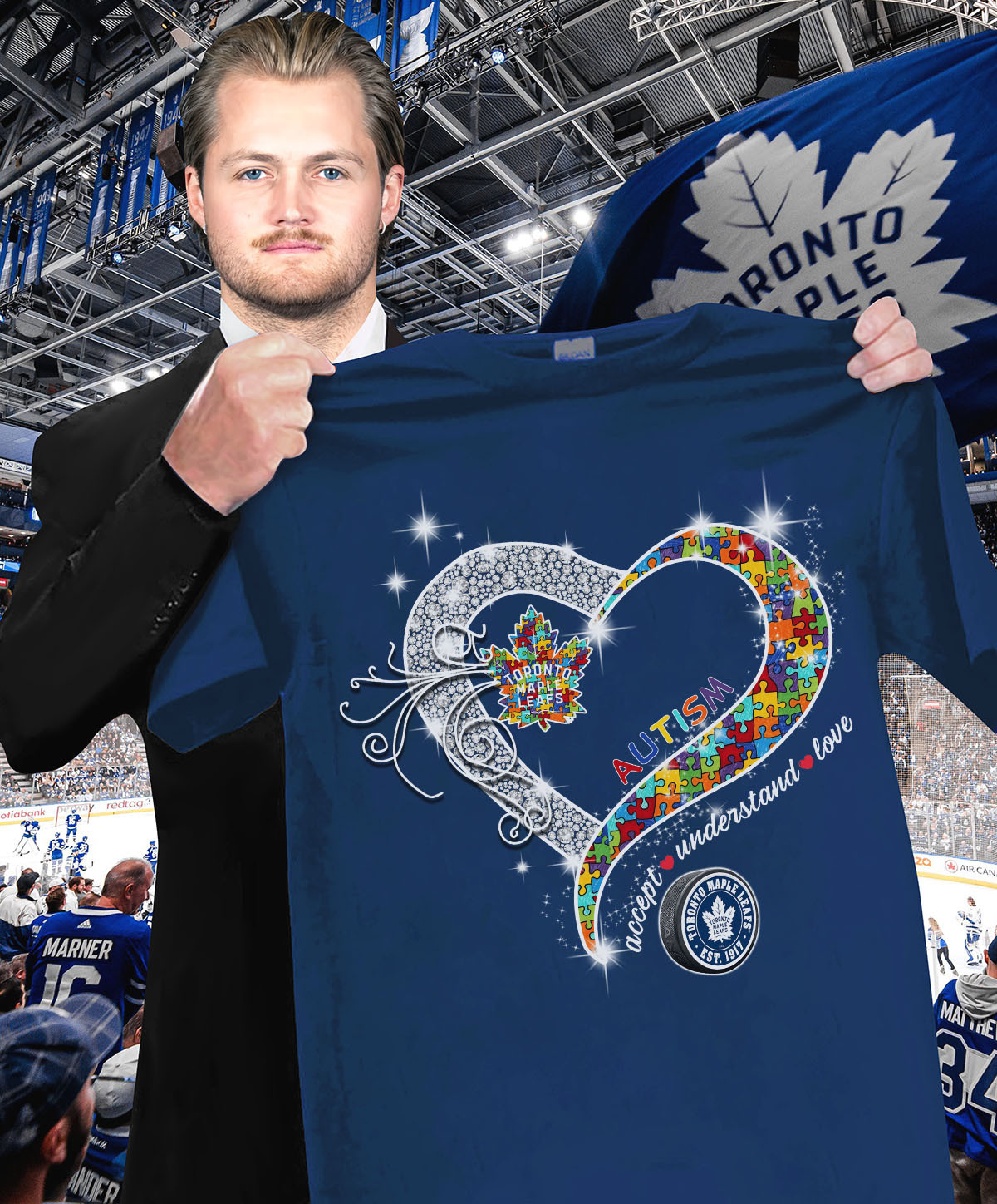 Autism Accept Understand Love Toronto Maple Leafs T-Shirt For Ice Hockey Fans Oregontrailrvpk Shirt