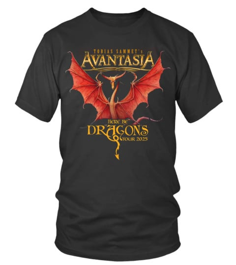 Avantasia Here Be Dragons Tour 2025 T-Shirt For Husband Oregontrailrvpk Shirt