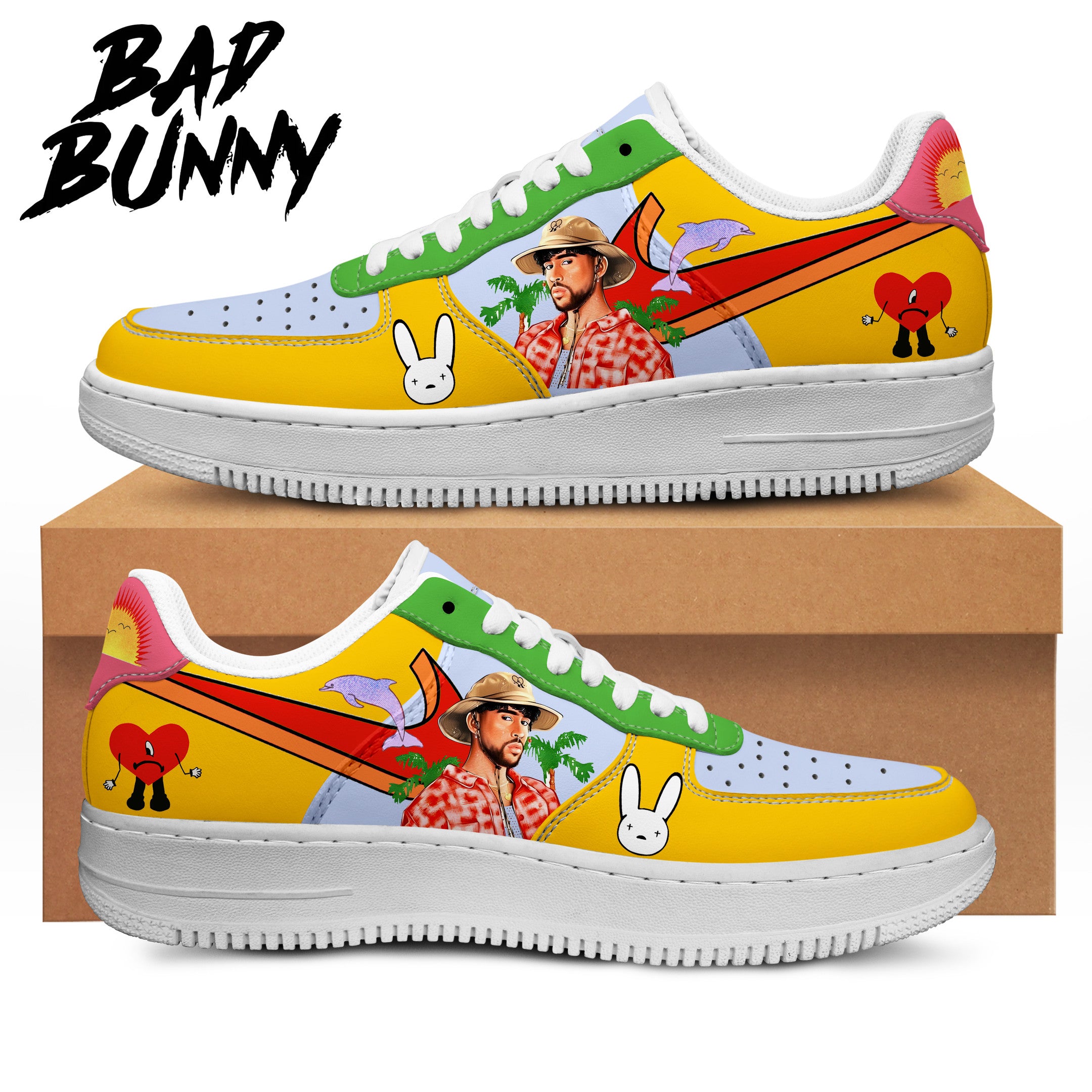 Bad Bunny Air Low-Top Sneakers Shoes For Men And Women