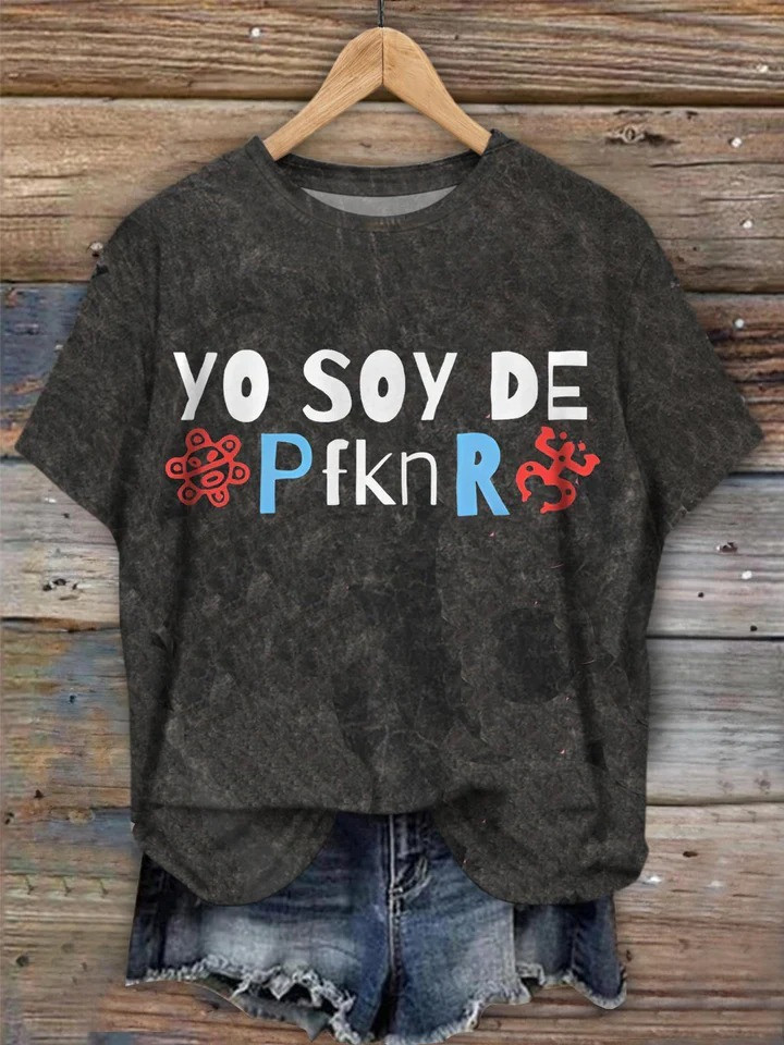 Bad Bunny Yo Soy De PFKNR Print T-Shirt For Bad Bunny Fans Oregontrailrvpk Shirt