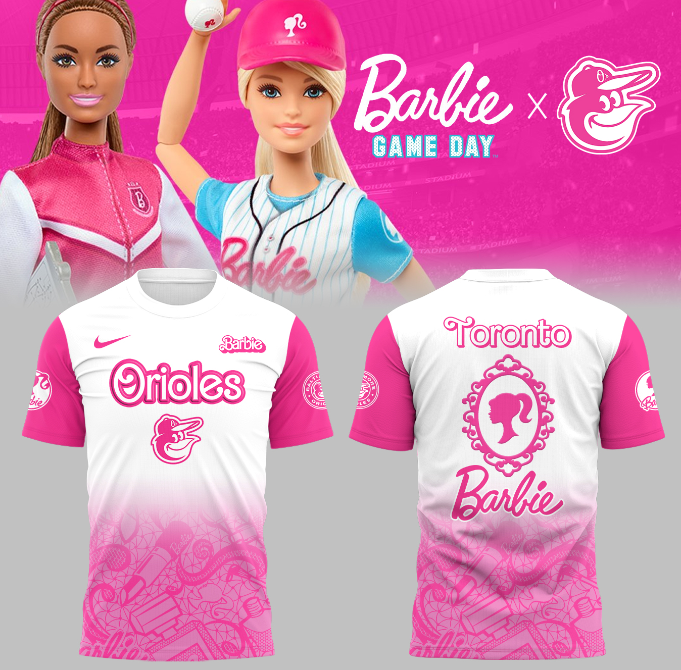 Baltimore Orioles Baseball Barbie Night T-Shirt Oregontrailrvpk Shirt