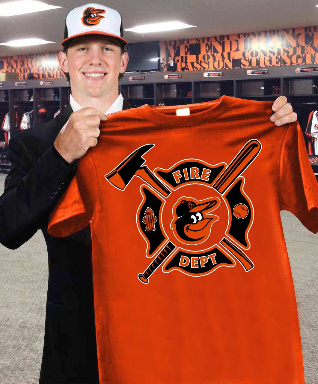 Baltimore Orioles Firefighter Fire Dept Shirt Honor Firefighter Night Baseball Oregontrailrvpk Shirt