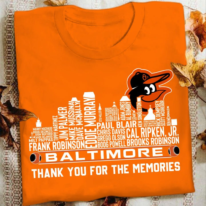 Baltimore Orioles Legends Thank You For The Memories T-Shirt Best Oregontrailrvpk Shirt