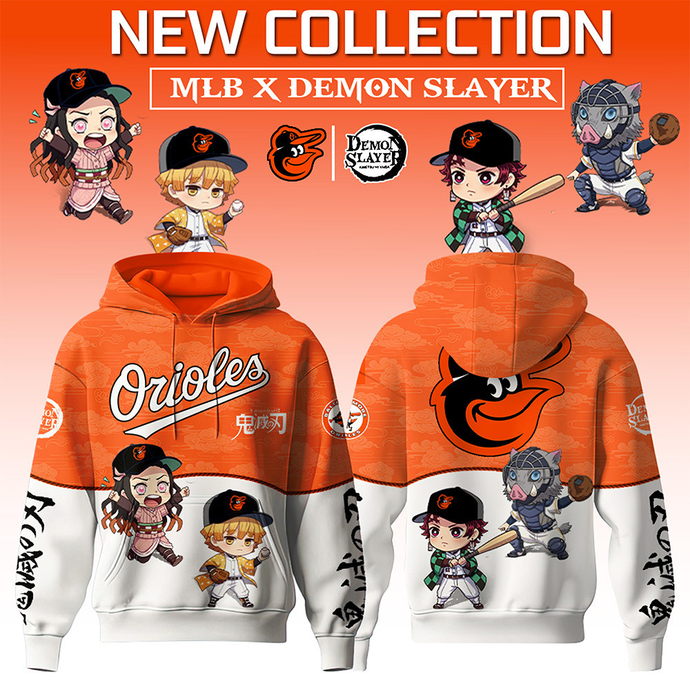 Baltimore Orioles MLB x Demon Slayer Hoodie Best