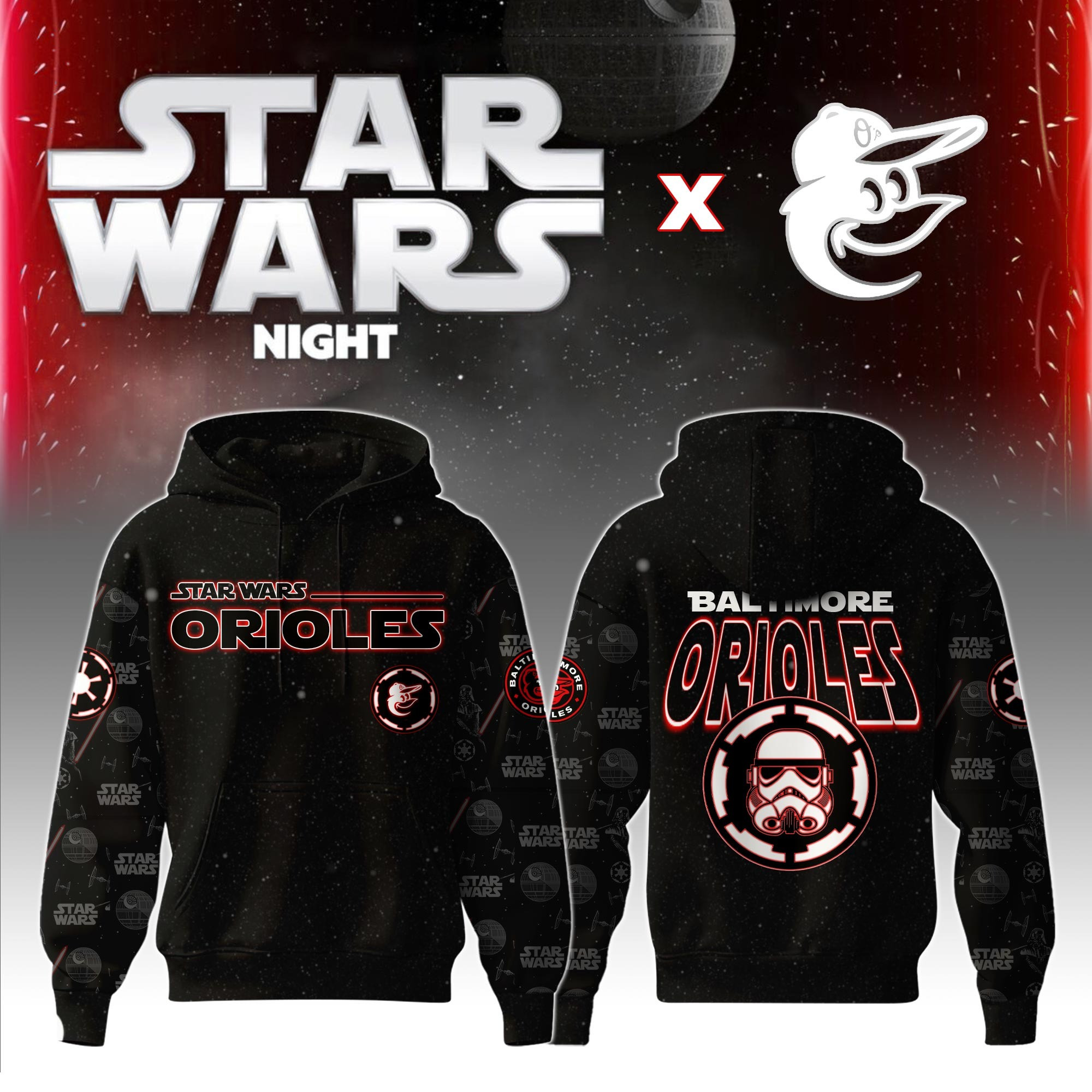 Baltimore Orioles MLB x Star War Night Hoodie 2025 Best
