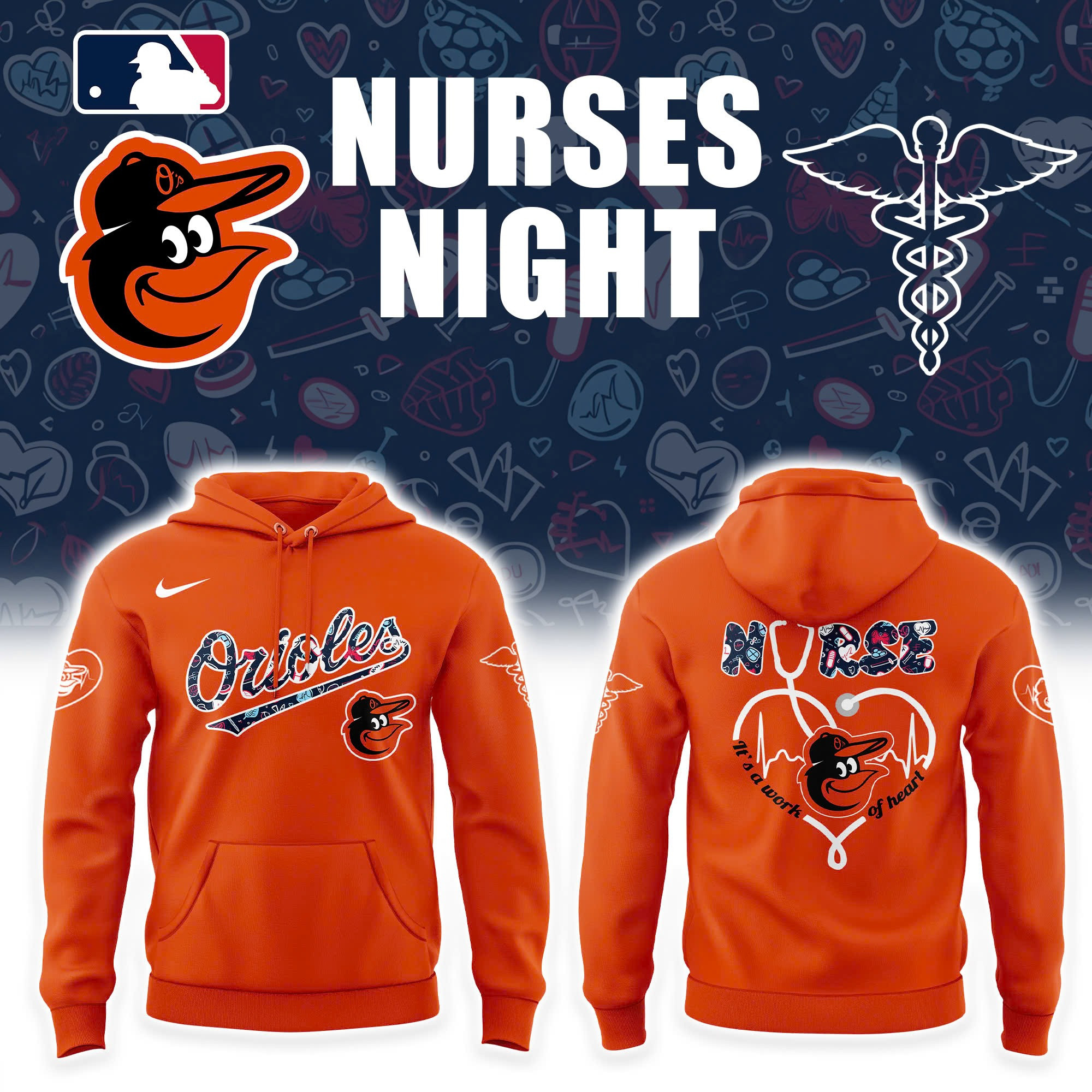 Baltimore Orioles NURSES NIGHT Hoodie