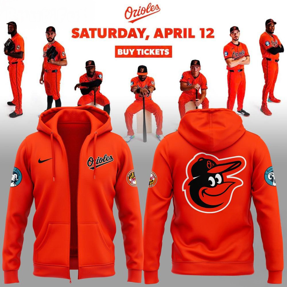 Baltimore Orioles Orange On Orange 2025 Zip Hoodie Best
