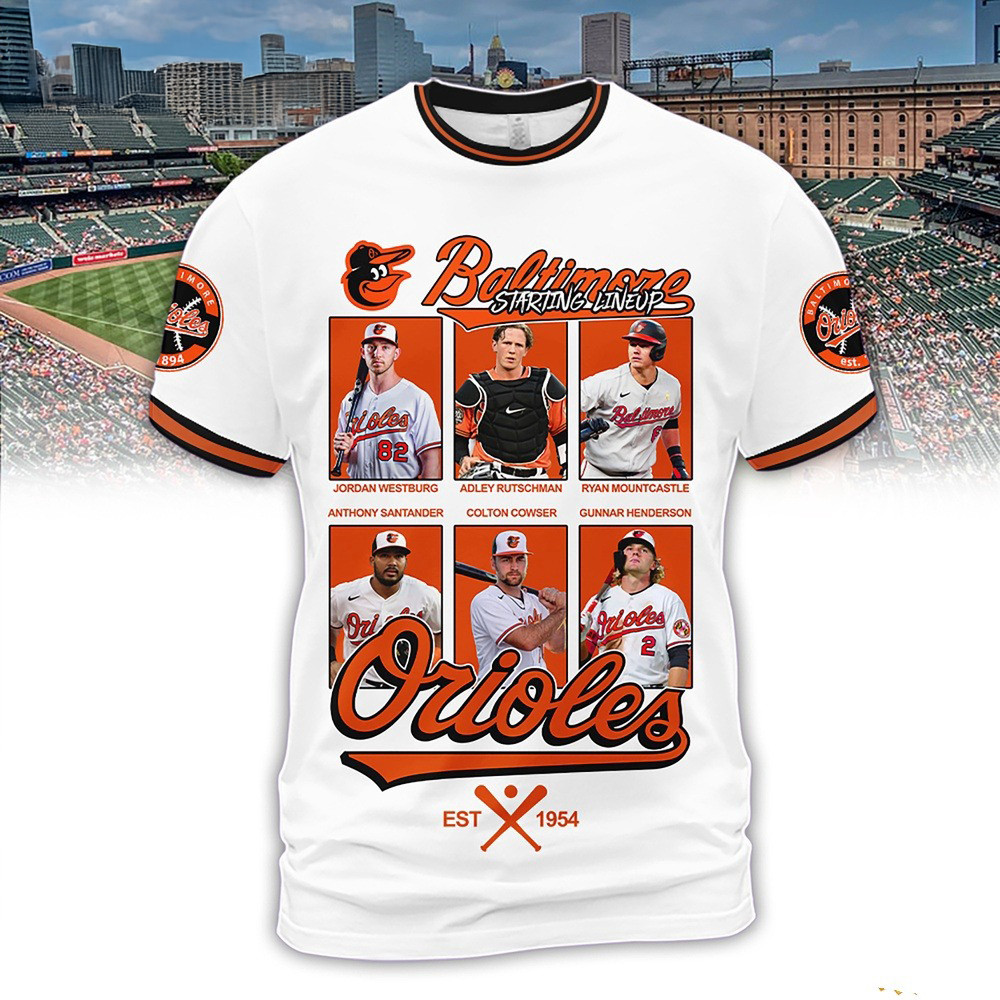 Baltimore Orioles Starting Lineup Est 1954 Shirt Oregontrailrvpk Shirt