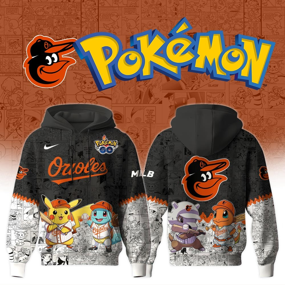 Baltimore Orioles X Pok mon Go Hoodie MLB Fan Merch For Him Her