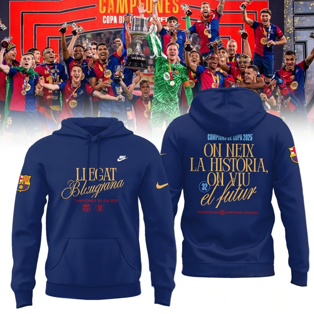 Barcelona Fc Champions De Copa 20 Hoodie Presents For Football Fans
