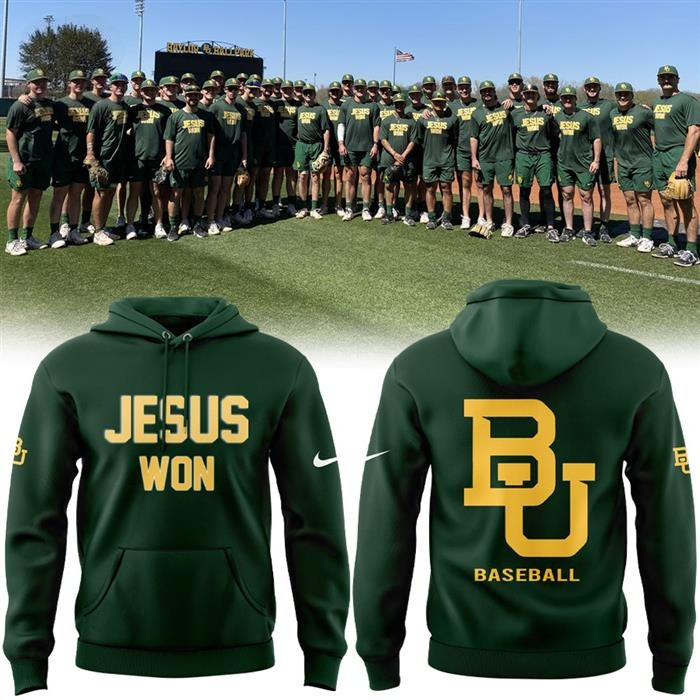 Baylor Bears Jesus Won Hoodie Presents For Football Fans