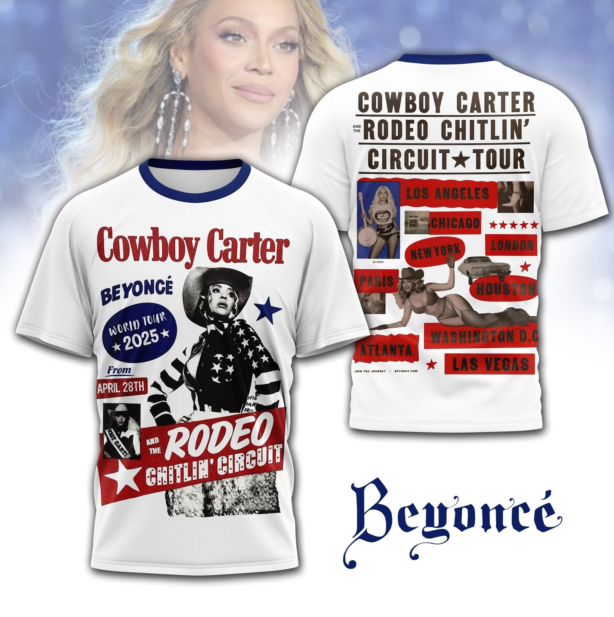 Beyonce Cowboy Carter Rodeo Chitlin Circuit Tour 2025 T-Shirt Lovers Oregontrailrvpk Shirt